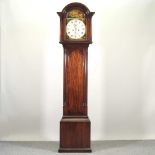 A mahogany cased longcase clock