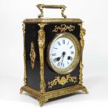 A 19th century French gilt metal mounted mantel clock