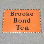 A vintage Brooke Bond Tea enamel advertising sign