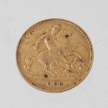 An Edward VII gold half sovereign