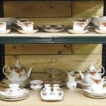 A Royal Albert Old Country Roses part teaset