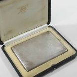 An early 20th century silver cigarette case