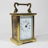 A 20th century brass cased carriage clock