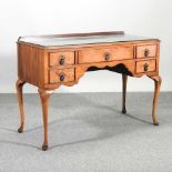 A 1920's walnut dressing table