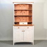 A pine and painted dresser