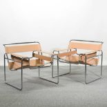After Marcel Breuer, a pair of Wassily armchairs