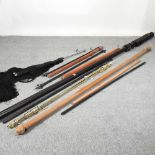 A collection of curtain poles