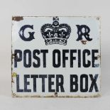 A vintage enamel Post Office sign