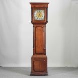 An 18th century oak cased longcase clock