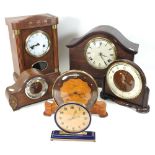 A collection of early 20th century mantel clocks