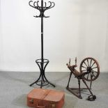 A bentwood hat stand