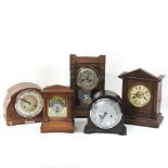 A collection of mantel clocks