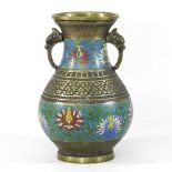 A Chinese cloisonne vase