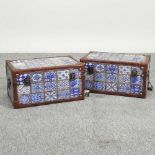 Two mosaic trunks