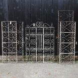 A white painted iron garden gate