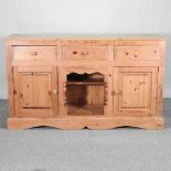 A modern pine sideboard