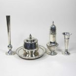 A Victorian silver inkwell