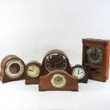 A collection of mantel clocks