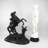 A spelter figure group