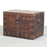 A 19th century iron bound silver chest