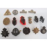 Small Selection of Various Badges including white metal, KC Imperial Service Bar ... Brass, KC