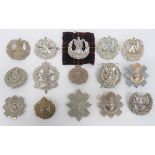 Selection of Canadian Scottish Cap Badges including white metal Cameron Highlanders of Canada ...