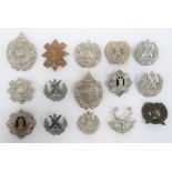 Selection of Scottish Cap Badges including white metal Royal Scots ... White metal, KC HLI ...