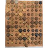 Good Selection of Commonwealth Buttons including gilt, KC 101 Reg ... Brass 4th Canada ... Gilt