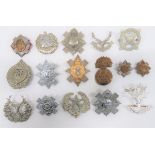 Selection of Scottish Cap Badges including brass, KC Royal Scots Fus ... White metal A & SH ...