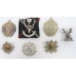 Small Selection of Scottish Officer Pattern Badges consisting silvered, gilt and enamel Royal Scots.