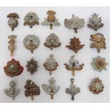 Selection of Various Infantry Cap Badges including bi-metal Inniskilling Fus ... Bi-metal Royal