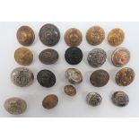 Small Selection of Buttons Including Victorian including silvered, Vic crown East Surrey ... Gilt,