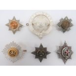 Small Selection of Guards Badges consisting silvered and enamel Coldstream Guards (brooch