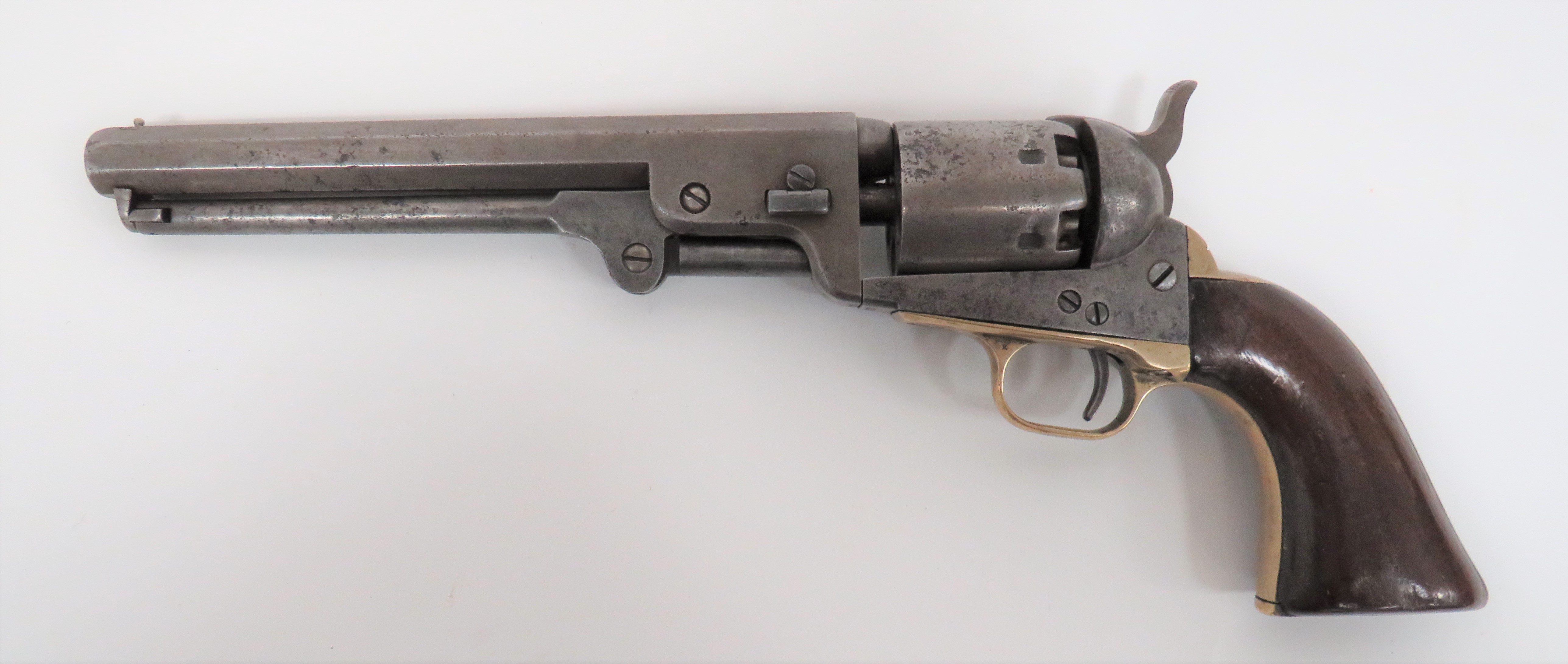 Model 1851 Colt Navy Second Model Percussion Revolver .36 cal, 7 1/2 inch, octagonal barrel.  Top - Image 2 of 4