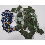 Quantity of Current Royal Regiment of Scotland Formation Badges consisting 98 x blue square with