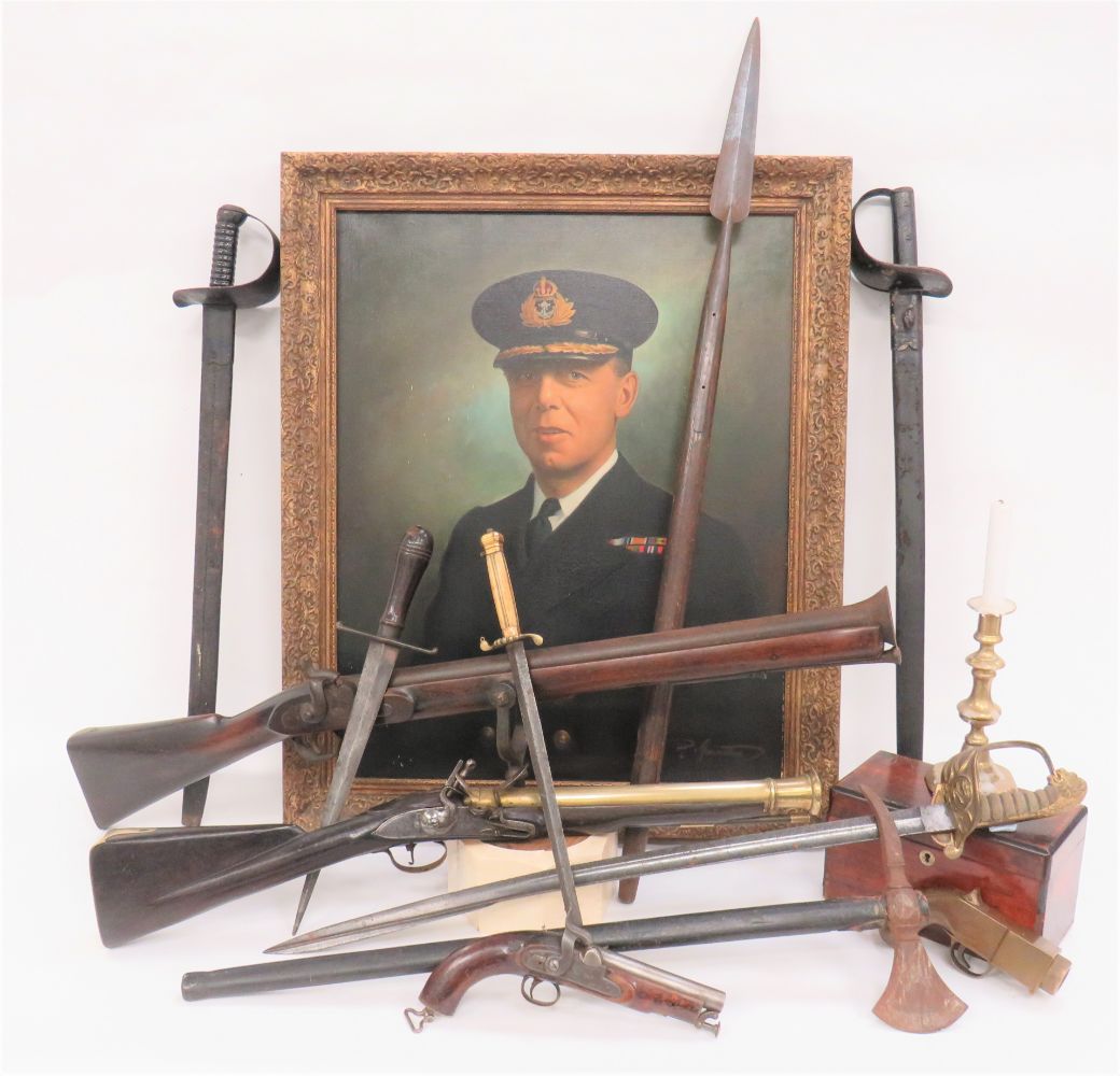 Arms, Armour and Militaria, all genuine items at 9 am