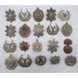 Scottish Regimental Cap/Bonnet Badges including white metal Cameron Highlanders ... Cast white metal