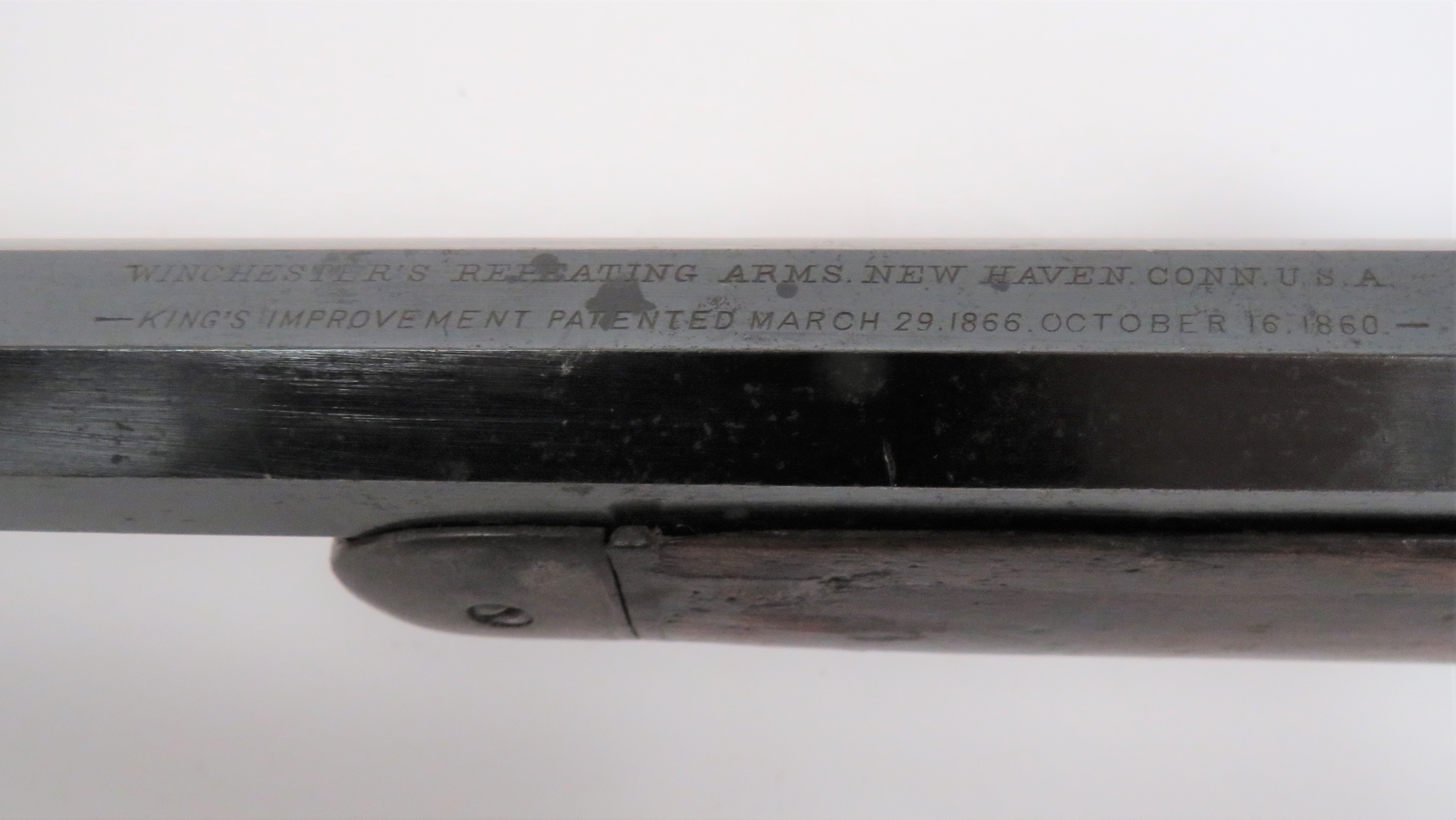 Deactivated Winchester Model 1873 Rifle .44 cal, 24 1/4 inch, blued, octagonal barrel.  Front - Image 5 of 5