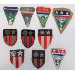 WW2 American Formation Badges consisting bullion embroidery, China-Burma-India Theatre ....