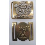 Two Scottish Officer Belt Buckles consisting Argyll and Sutherland Highlanders example.