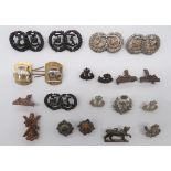 Scottish Highland Collar Badges Including Pairs including facing pair, bronzed, Argyll &