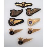 BAOC Aircrew Wings consisting gilt and enamel Pilot ... 2 x gilt and enamel Navigator ... Gilt and