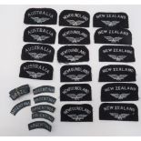 Various Air Force Nationality Titles consisting 6 x embroidery, light blue on grey, Argentina ... 10