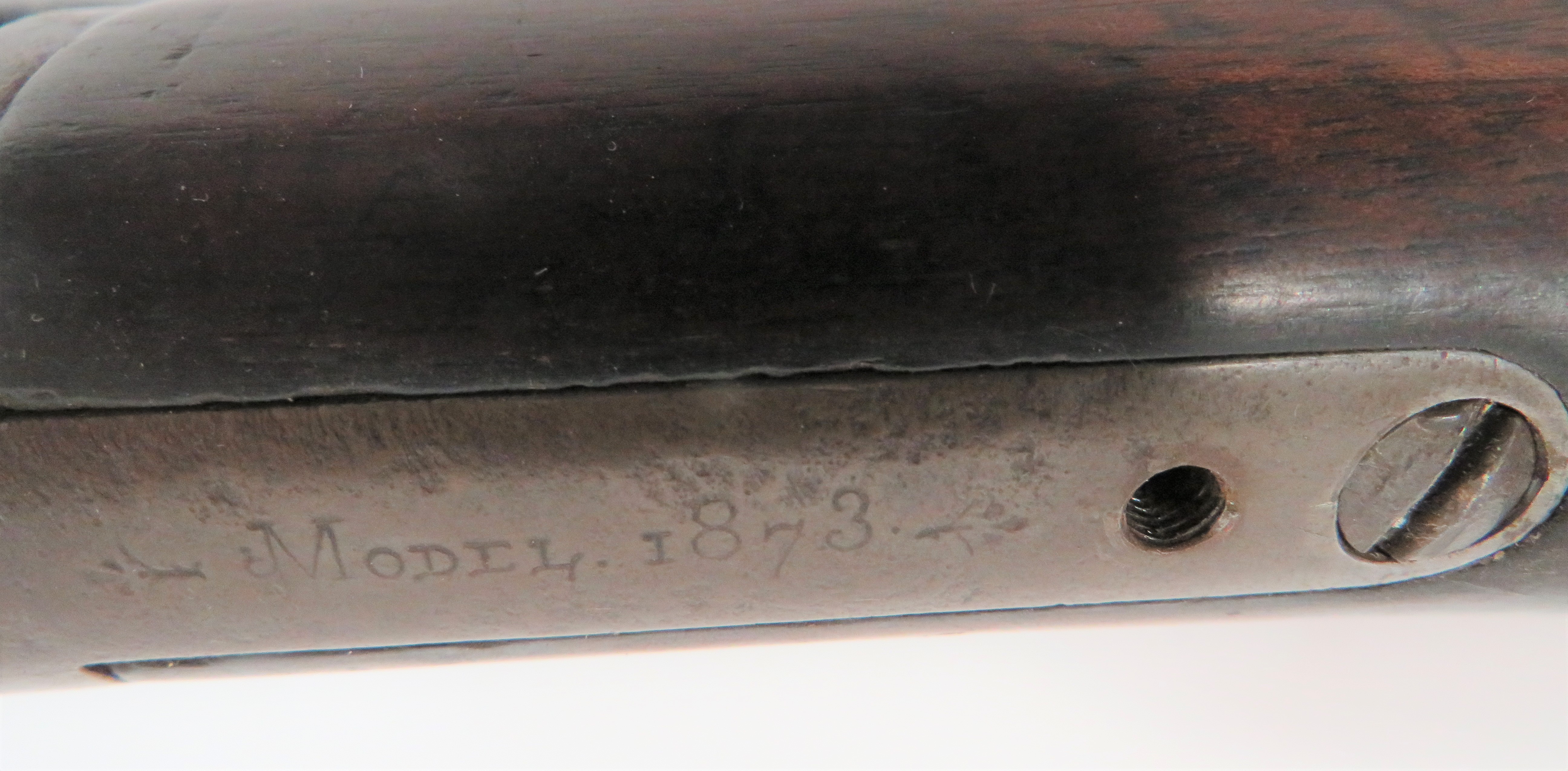 Deactivated Winchester Model 1873 Rifle .44 cal, 24 1/4 inch, blued, octagonal barrel.  Front - Image 3 of 5