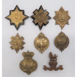 Eight Various Valise Badges consisting brass, Vic crown Grenadier Guards ... Brass Coldstream Guards