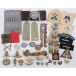 Selection of Various Badges and Buttons including brass, KC Grenadier Guards ... Plated Air Training