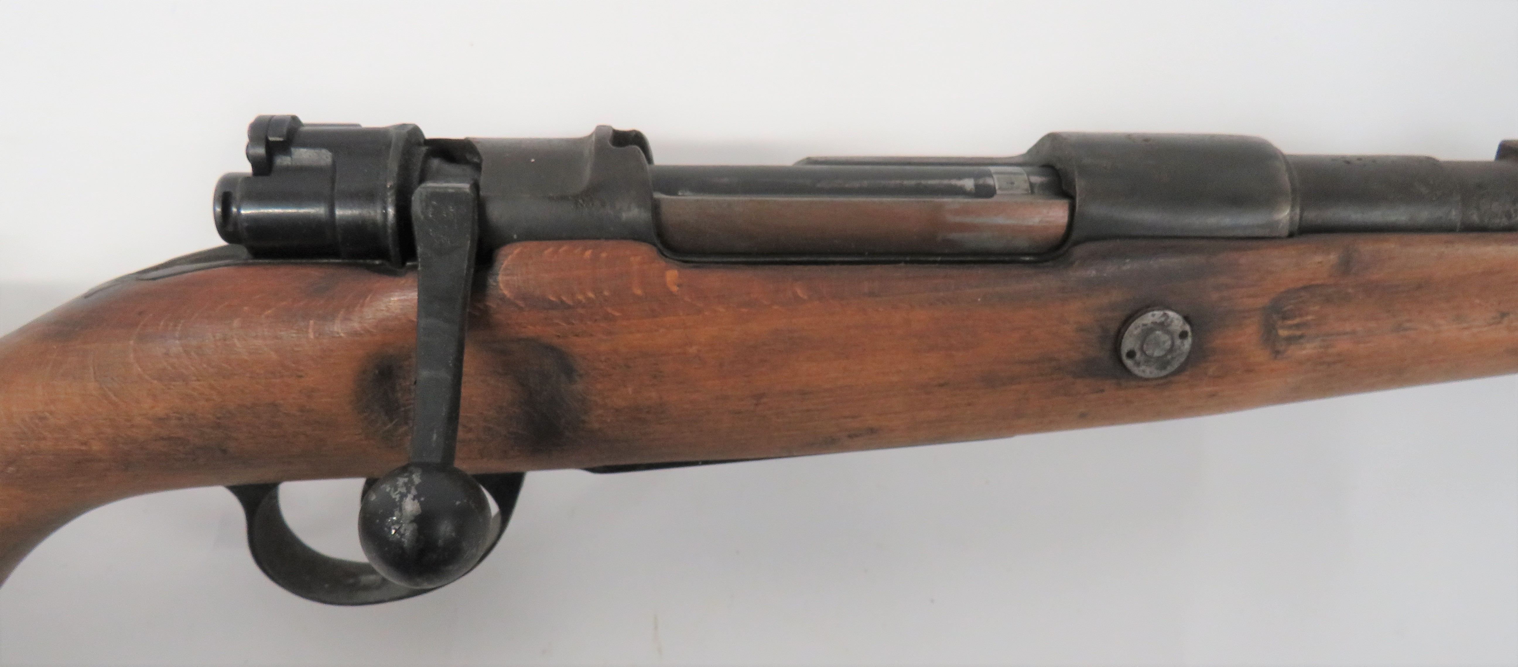 Deactivated Sporterized K98 Mauser Rifle 7.92 mm, 23 3/4 inch barrel.  Blade foresight and rear - Image 2 of 2