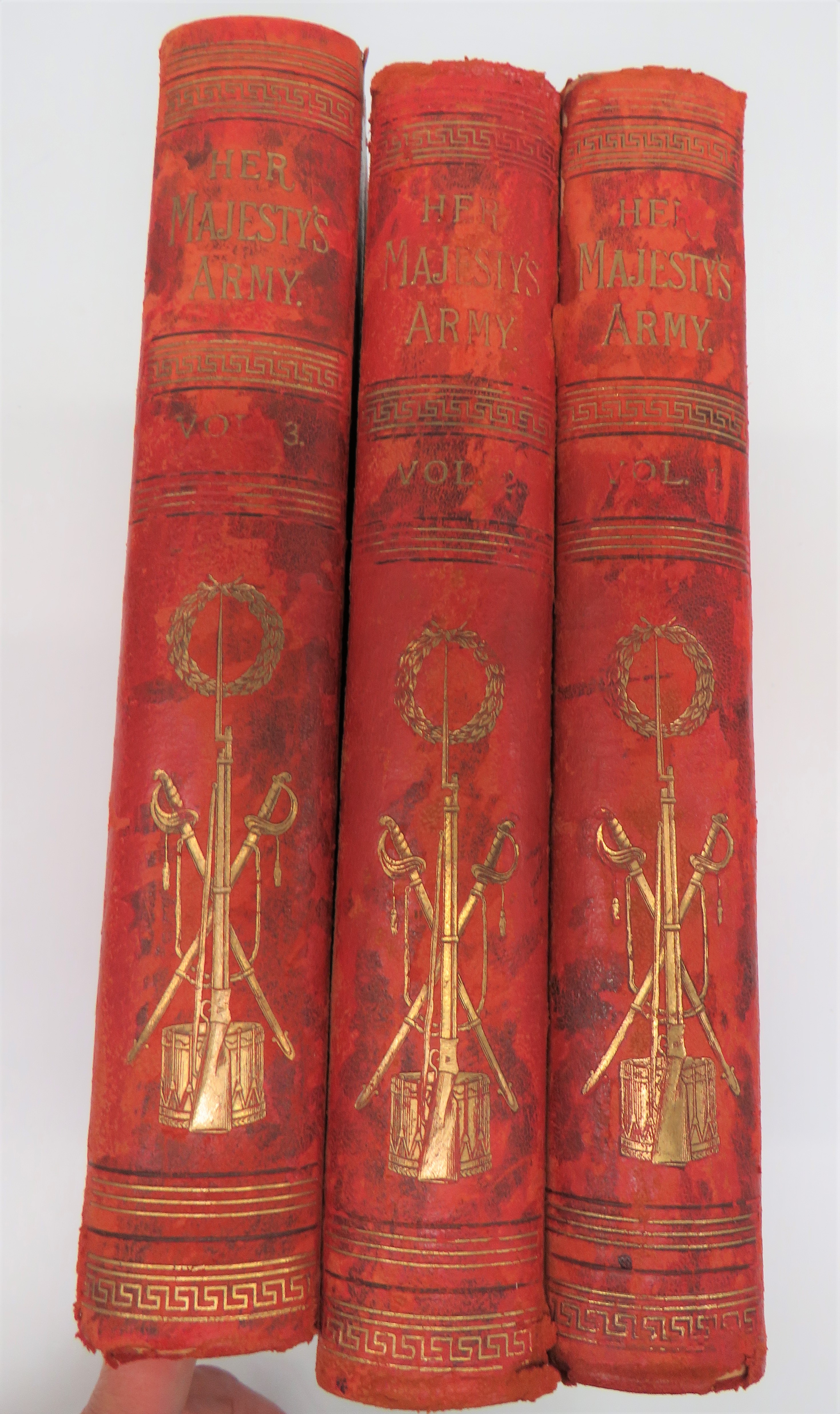 Her Majesty's Army published in three volumes by Walter Richards.  Histories of various regiments