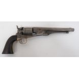 Model 1860 Army Revolver .44 cal, 8 inch, rifled barrel.  The top marked "Address Col Saml Colt