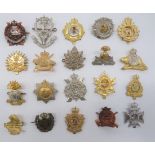 Post 1953 Canadian Cap Badges including darkened and white metal, QC Calgary Highlanders ... White